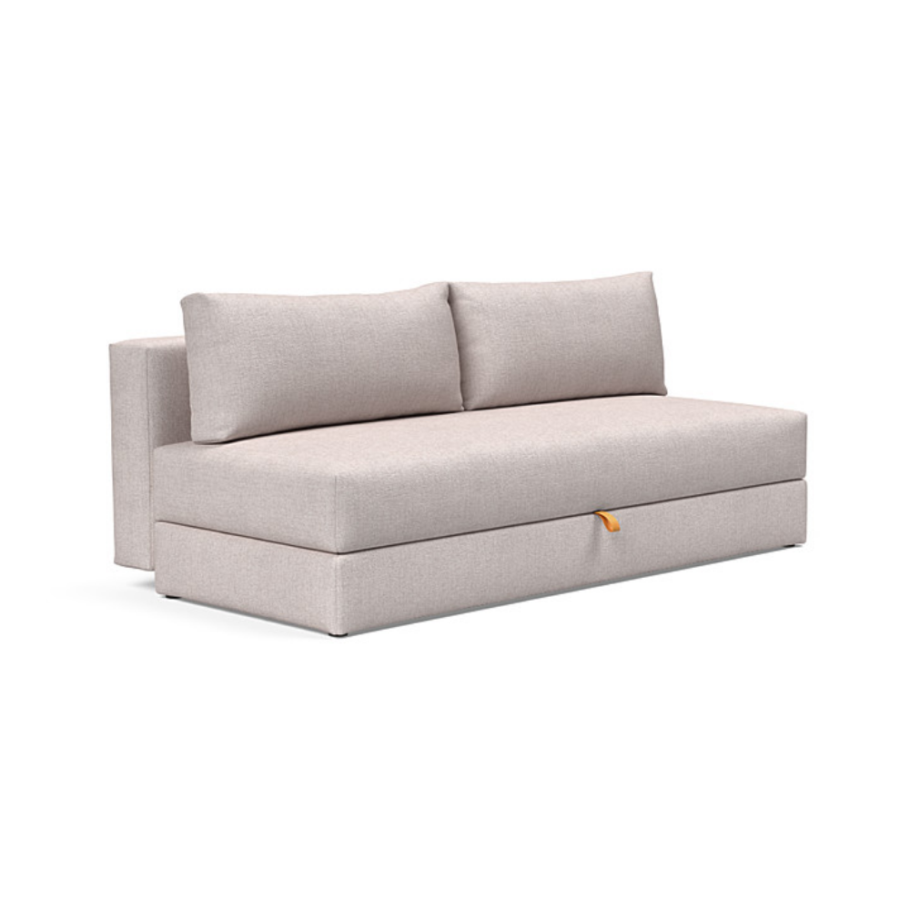 The Osvald Sofa Bed from Innovation Living with weda sand 300 upholstery setup as a sofa.