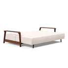 The Ran D.E.L Sofa Bed from Innovation Living with adario basmati 255 upholstery setup as a bed.
