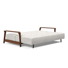 The Ran D.E.L Sofa Bed from Innovation Living with adario fog 256 upholstery setup as a bed.