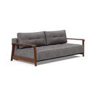 The Ran D.E.L Sofa Bed from Innovation Living with avella warm grey 282 upholstery setup as a sofa.