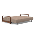 The Ran D.E.L Sofa Bed from Innovation Living with halifax wicker 367 upholstery setup as a bed.