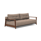The Ran D.E.L Sofa Bed from Innovation Living with halifax wicker 367 upholstery setup as a sofa.