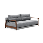 The Ran D.E.L Sofa Bed from Innovation Living with twist granite 565 upholstery setup as a sofa.