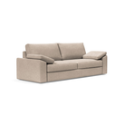 The Vilander Sleeper Sofa With Cushion Arms from Innovation Living with adario taupe 257 upholstery setup as a couch.