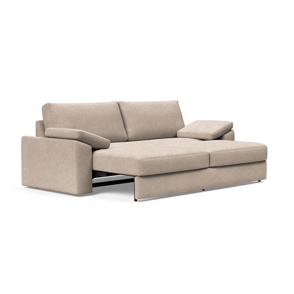 The Vilander Sleeper Sofa With Cushion Arms from Innovation Living with adario taupe 257 upholstery, a pull out couch.