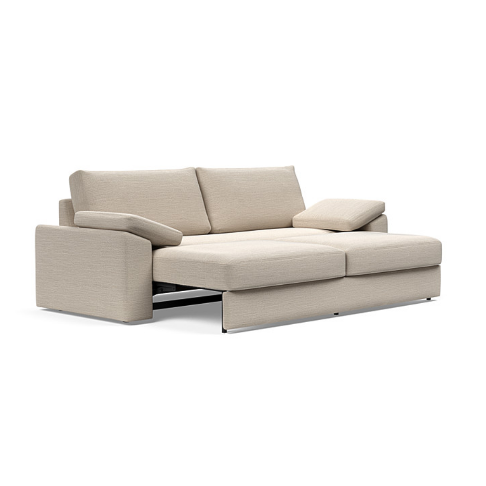 The Vilander Sleeper Sofa With Cushion Arms from Innovation Living with blida sand grey 612 upholstery, a pull out couch.