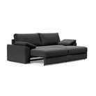 The Vilander Sleeper Sofa With Cushion Arms from Innovation Living with boucle charcoal 529 upholstery, a pull out couch.