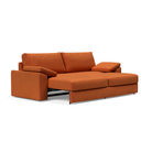 The Vilander Sleeper Sofa With Cushion Arms from Innovation Living with esina rust orange 412 upholstery, a pull out couch.