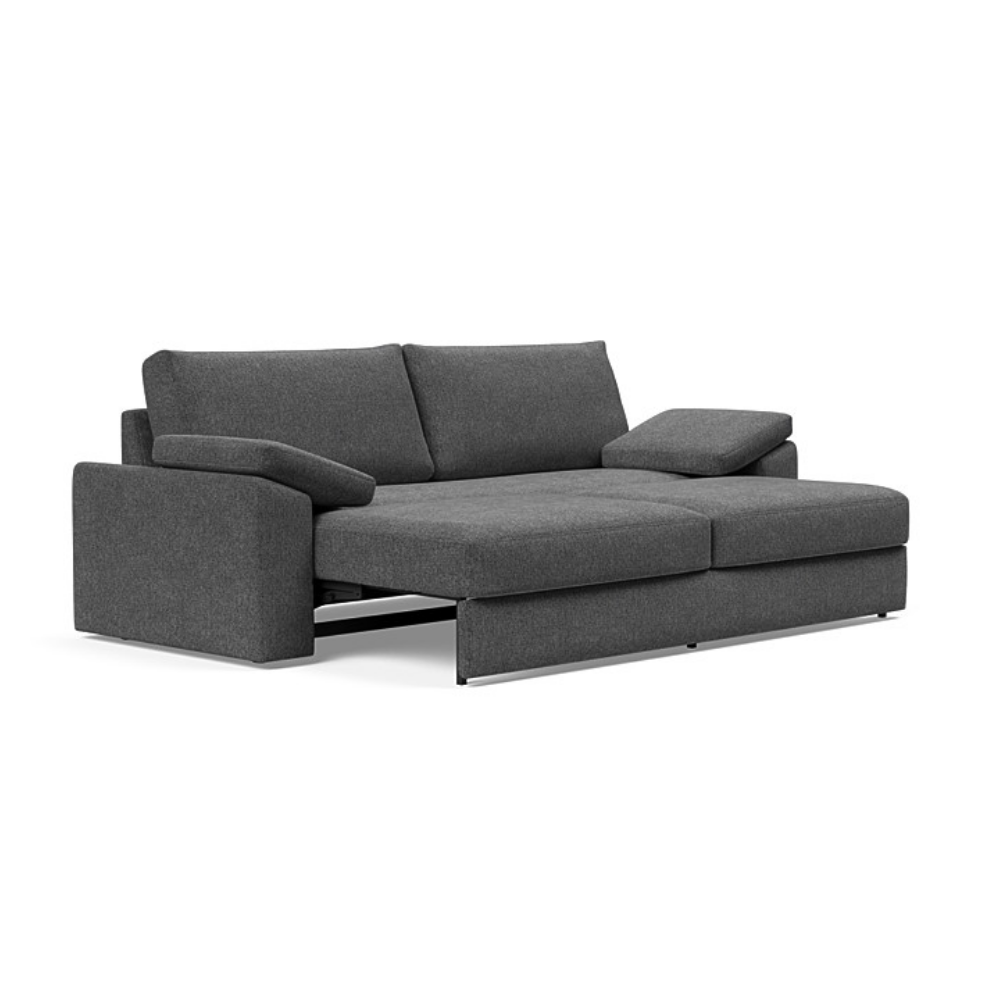 The Vilander Sleeper Sofa With Cushion Arms from Innovation Living with taura deep grey 350 upholstery, a pull out couch.