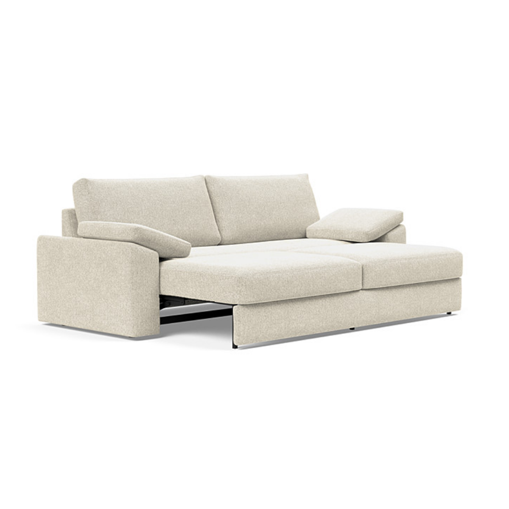The Vilander Sleeper Sofa With Cushion Arms from Innovation Living with taura off white 357 upholstery, a pull out couch.