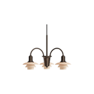 The PH 1/1 Chandelier, 3-Light by Louis Poulsen turned off.