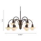 The dimensions of PH 1/1 Chandelier, 9-Light by Louis Poulsen.