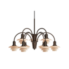 The PH 1/1 Chandelier, 9-Light by Louis Poulsen turned off.