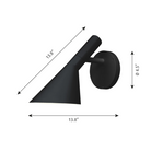 The AJ 50 Wall from Louis Poulsen dimensions. all-groups