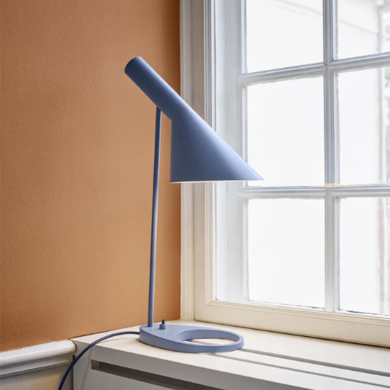 Louis Poulsen AJ Table Lamps in dusty blue