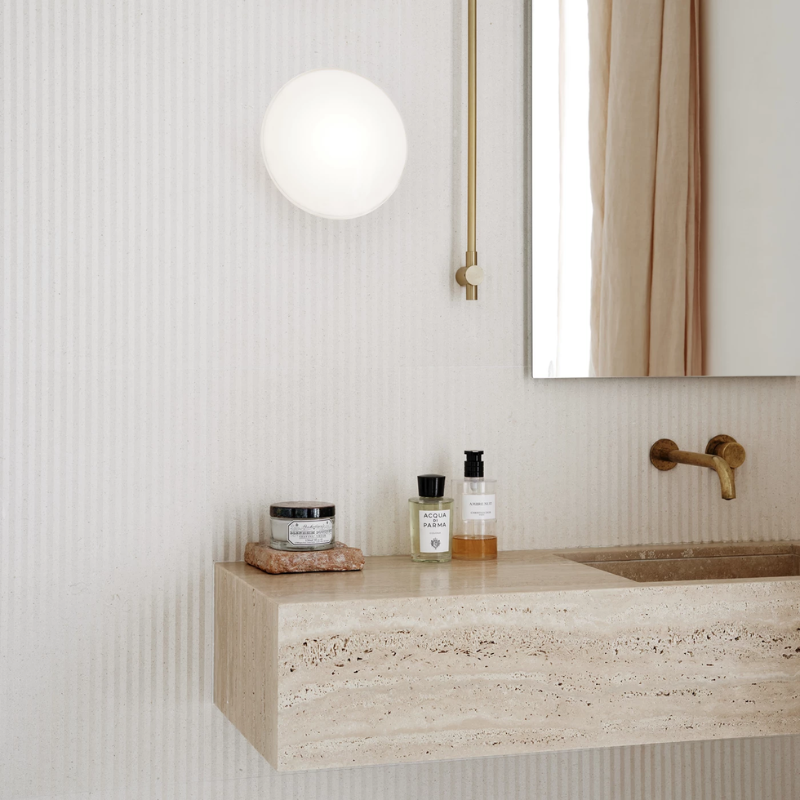 The AJ Eklipta Surface from Louis Poulsen in size small (8.7 inch) vanity light.
