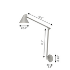 The NJP Wall from Louis Poulsen dimensions for the long arm. all-groups