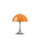 The Panthella 250 Portable Table Lamp from Louis Poulsen in Original Opal Orange turned off.