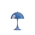 The Panthella 250 Portable Table Lamp from Louis Poulsen in Indigo Blue.