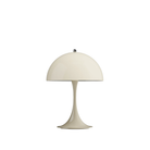 The Panthella 250 Portable Table Lamp from Louis Poulsen in Opal Beige turned off.