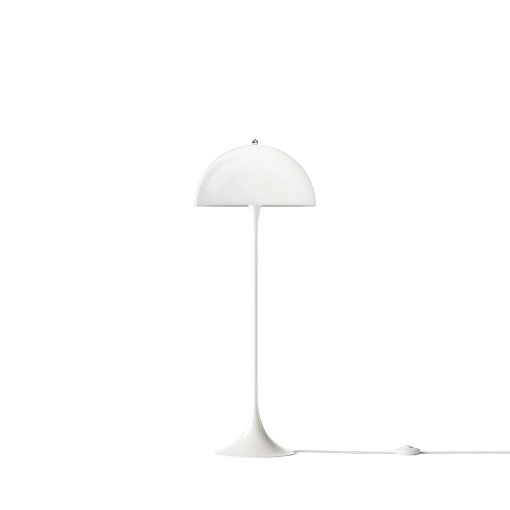 The Panthella 400 Floor Lamp by Louis Poulsen, turned off.