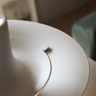 The PH 5 from Louis Poulsen in monochrome pale pewter from above.