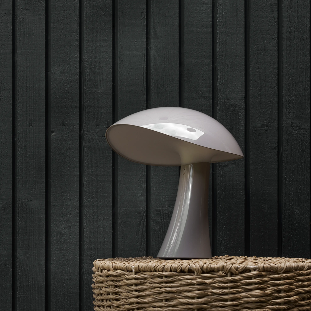 Rumee 220 Portable Lamp in Earth Grey  turned off.