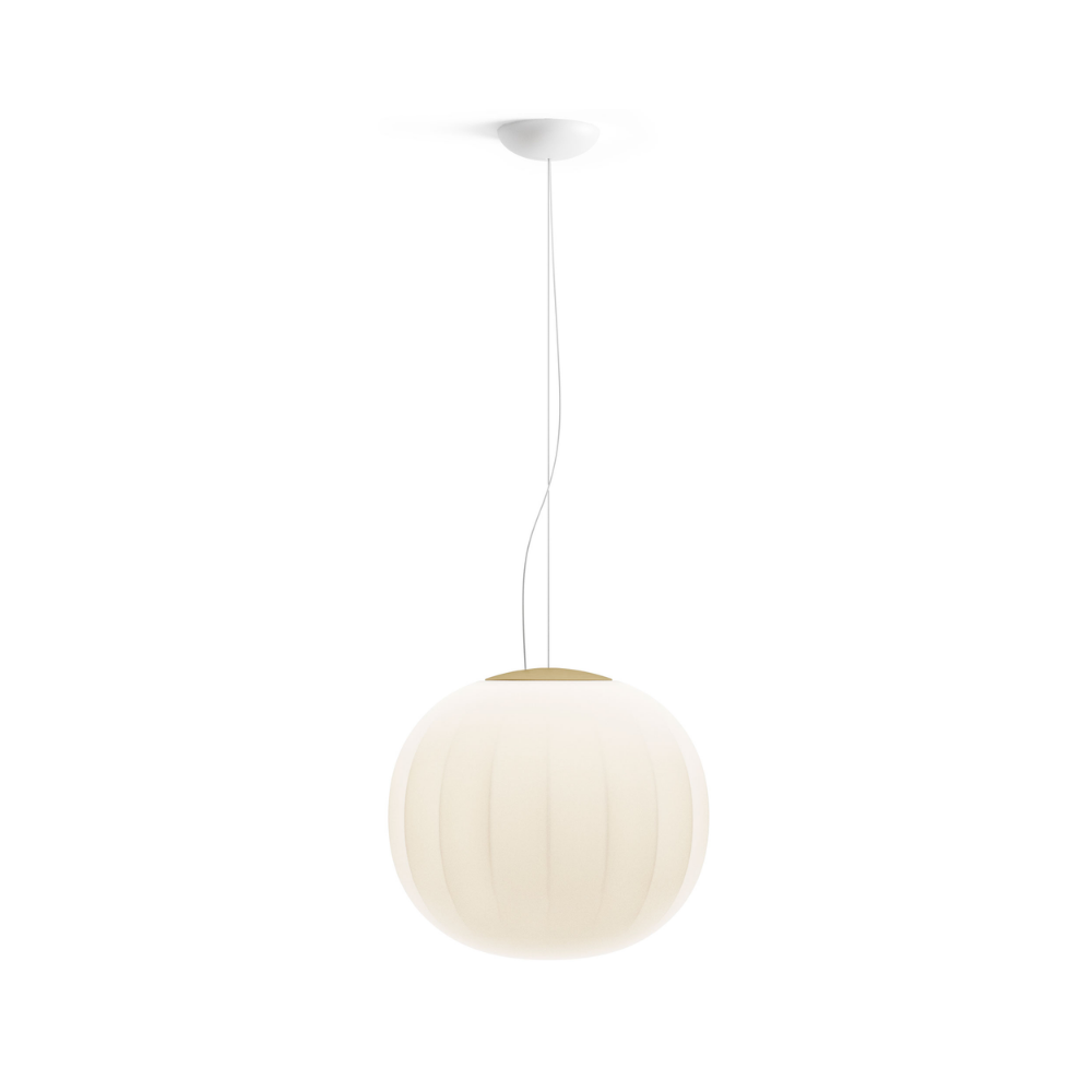 The Lita Pendant by Luceplan, 11.8-inch  pendant in Brass.