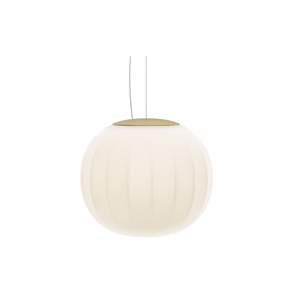 The Lita Pendant by Luceplan, 16.5-inch  pendant in Brass.