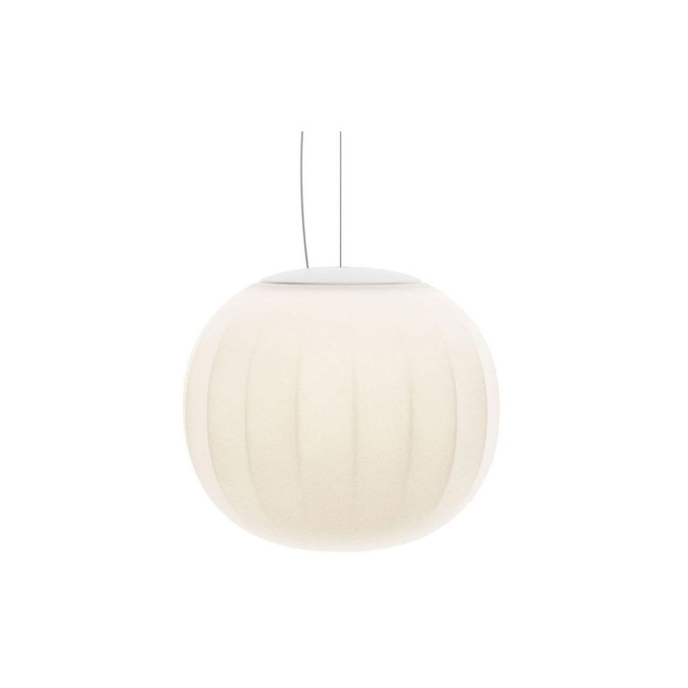 The Lita Pendant by Luceplan, 16.5-inch  pendant in matte white.