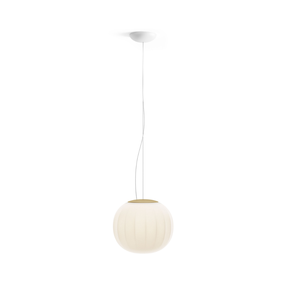 The Lita Pendant by Luceplan, 7-inch  pendant in Brass.
