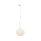 The Lita Pendant by Luceplan, 7-inch in matte white.