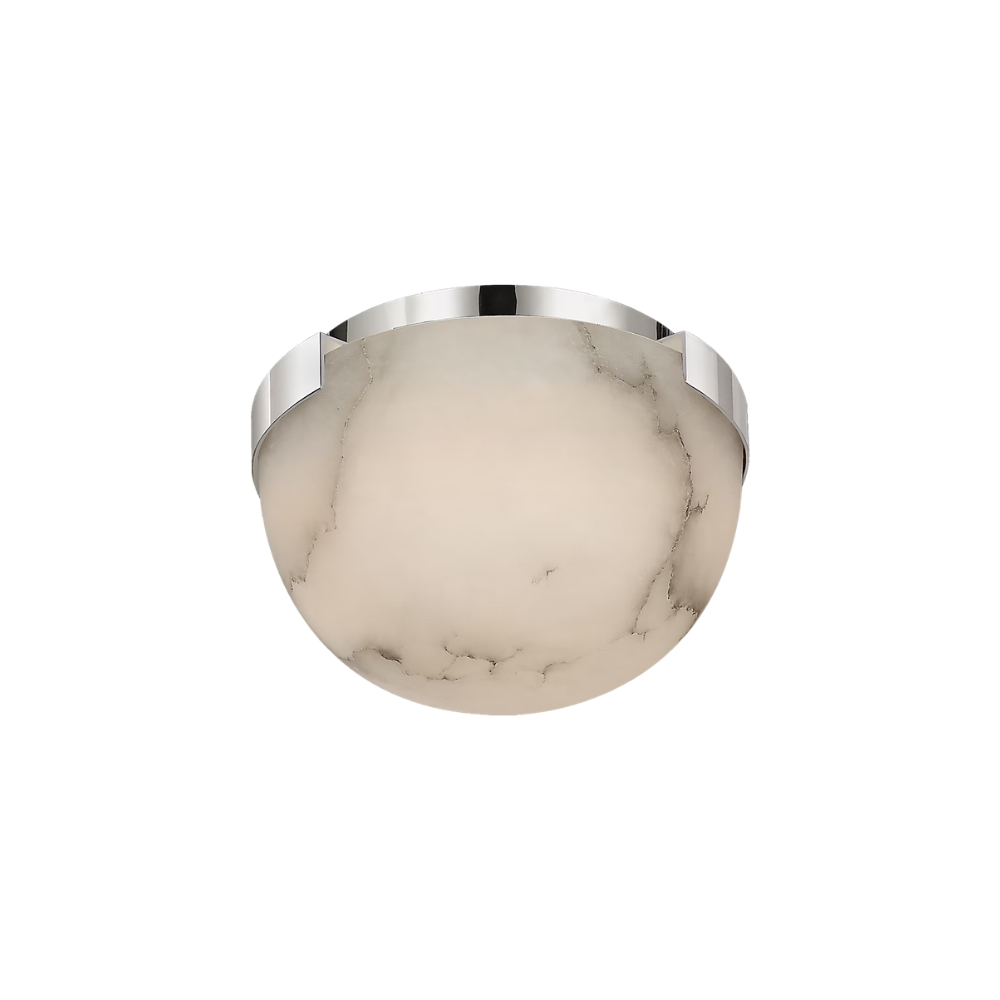 The Melange Solitaire Flush Mount by Visual Comfort in Polished Nickel