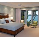 The Altus ceiling fan from Modern Fan Co. in a bedroom.