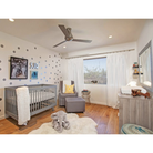 The Altus Flush ceiling fan from Modern Fan Co. in a children's room.