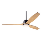 The Arbor DC LED - 54" ceiling fan by Modern Fan Co. with the dark bronze body and maple blades.