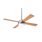 The Ball LED - 42" by Modern Fan Co in brushed aluminum with maple blades.