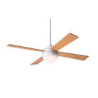The Ball LED - 42" by Modern Fan Co in gloss white with maple blades.
