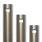 A standard down rod from The Modern Fan Co. in bright nickel finish.