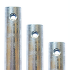 A standard down rod from The Modern Fan Co. in galvanized finish.