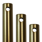 A standard down rod from The Modern Fan Co. in satin brass finish.