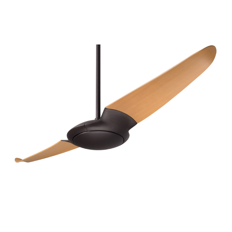 The dark bronze body with maple blades IC/Air2 DC - 56″ from Modern Fan Co.