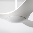 The matte white IC/Brisa DC - 56″ from Modern Fan Co. in a close up within a living space.