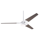 The Torsion 20W LED—62" with the gloss white body and graywash blades from Modern Fan Co.