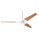 The Torsion 20W LED—62" with the gloss white body and maple blades from Modern Fan Co.