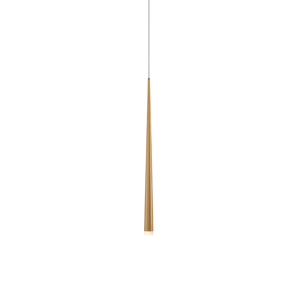 The 28 inch aged brass Cascade Pendant Light from Modern Forms.
