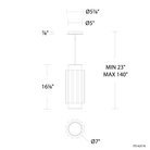The dimensions of the Caviar Pendant Light from Modern Forms. all-groups