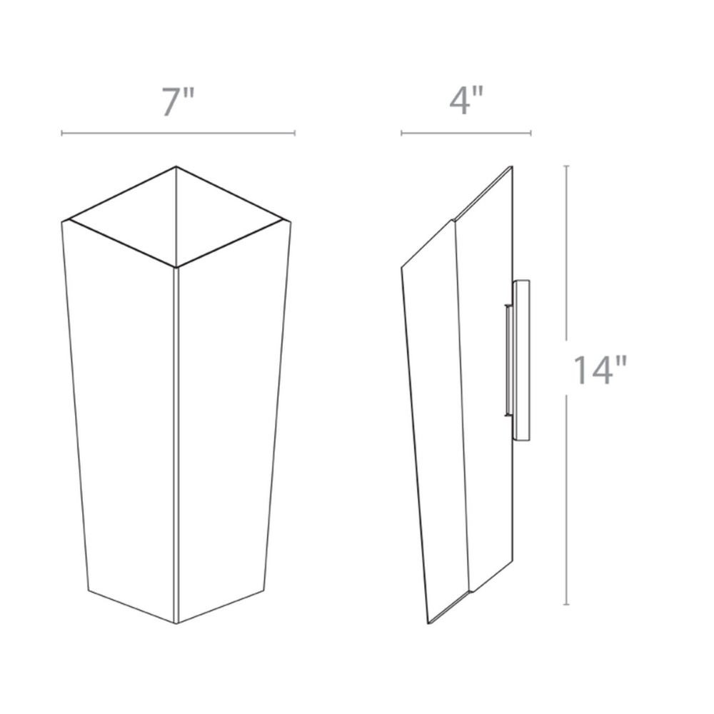 The Dink Wall Sconce from Modern Forms dimensions.