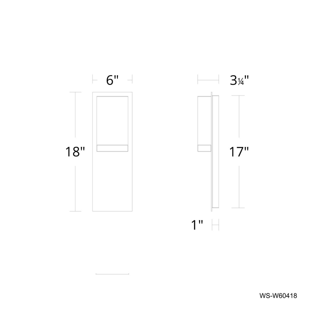 The medium Draped Wall Sconce from Modern Forms dimensions.