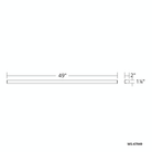 Dimensions of the Lightstick LED bathroom vanity wall sconce by Modern Forms, 49-inch.